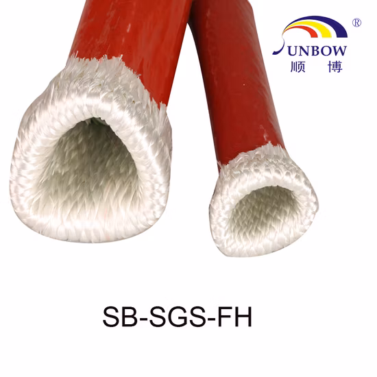 Chine Fabricant Protecteur haute température résistant à la chaleur Vco enduit de silicone en fibre de verre Protection du tuyau hydraulique Manchon anti-incendie avec crochet et boucle